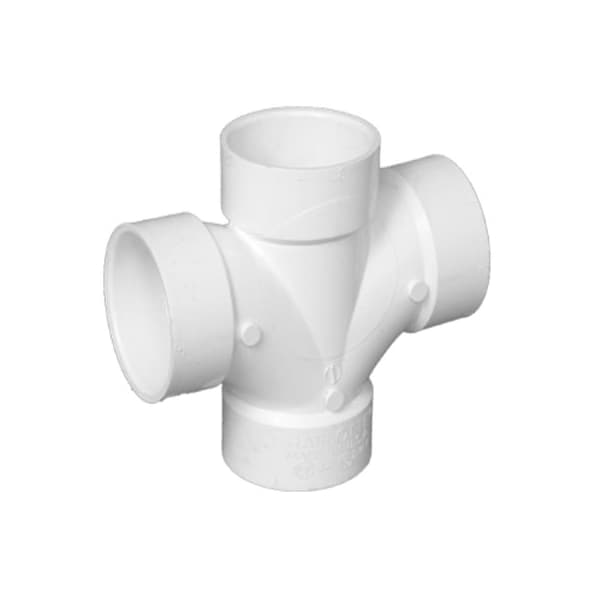 Charlotte Pipe And Foundry 2 PVC DBL Sanitar Tee PVC 00428 0800HA - main